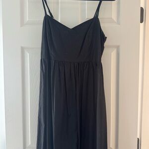 Classic Black Spaghetti Strap Maxi Dress